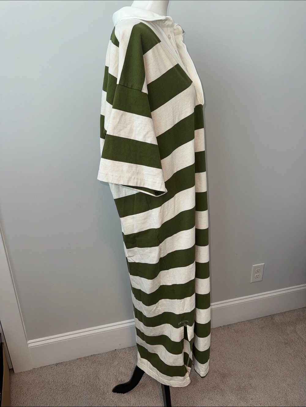 Daily Practice by Anthropolgie Oversized Striped Maxi Rugby Polo Dress - Picture 7 of 9